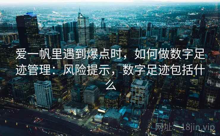 爱一帆里遇到爆点时，如何做数字足迹管理：风险提示，数字足迹包括什么