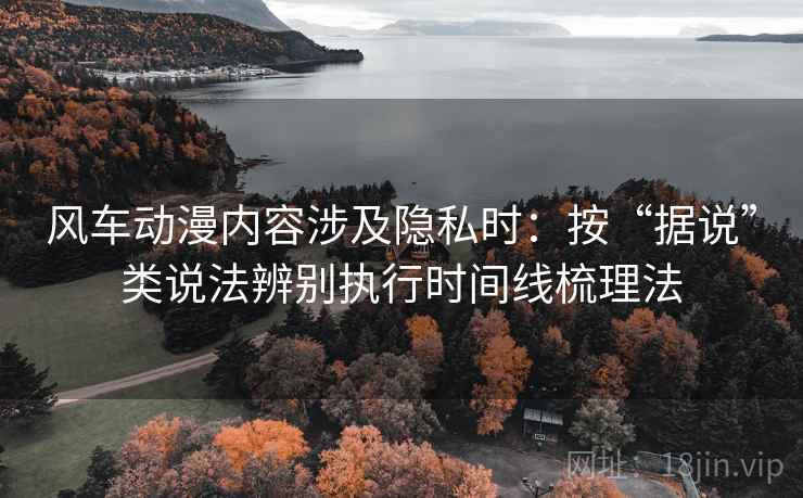 风车动漫内容涉及隐私时：按“据说”类说法辨别执行时间线梳理法