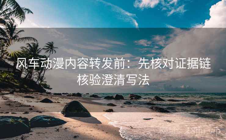 风车动漫内容转发前：先核对证据链核验澄清写法