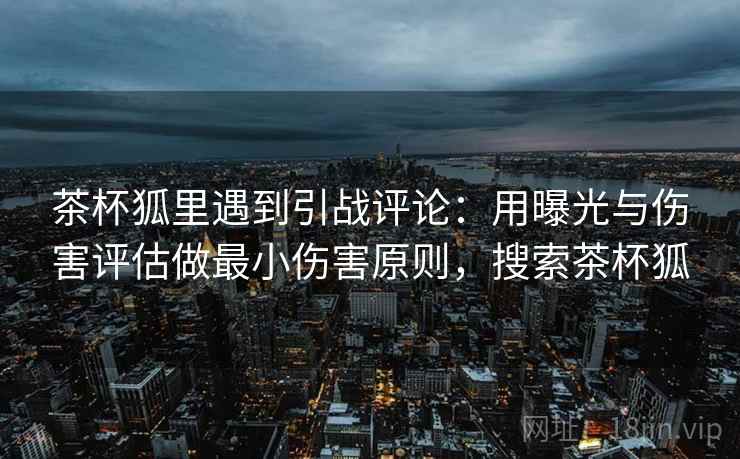茶杯狐里遇到引战评论：用曝光与伤害评估做最小伤害原则，搜索茶杯狐