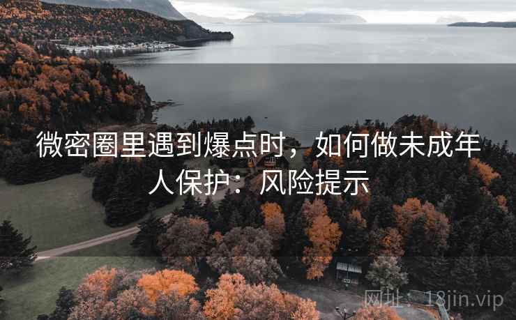 微密圈里遇到爆点时,如何做未成年人保护:风险提示 微密圈里遇到爆点时,如何做未成年人保护:风险提示
